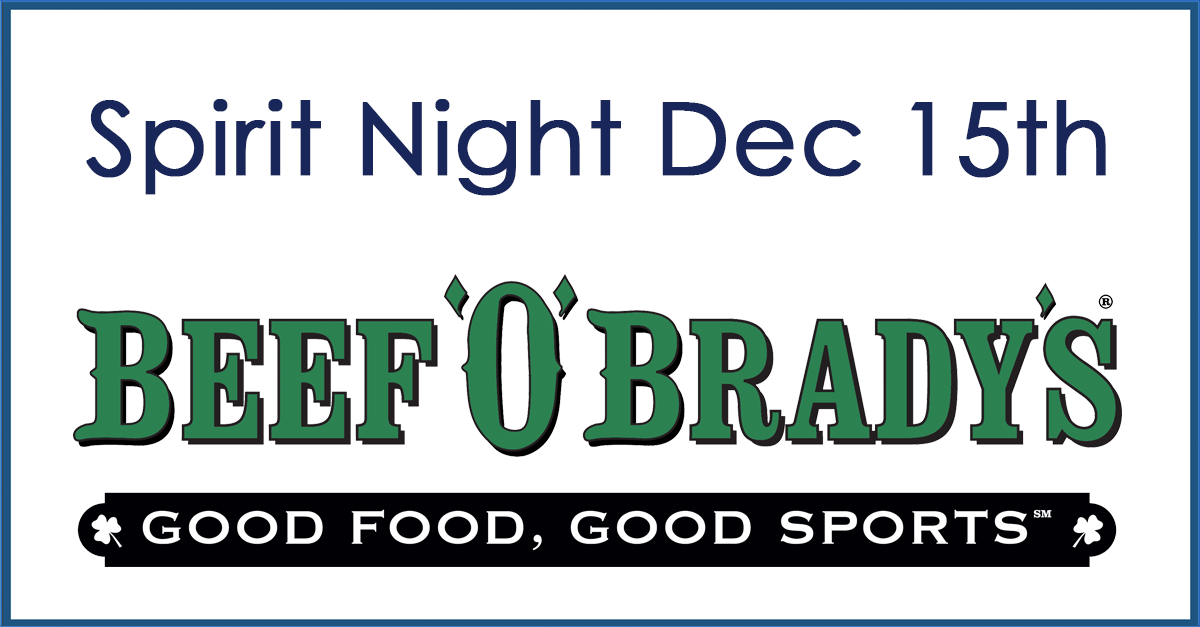 December Spirit Night at Beef O’ Brady’s